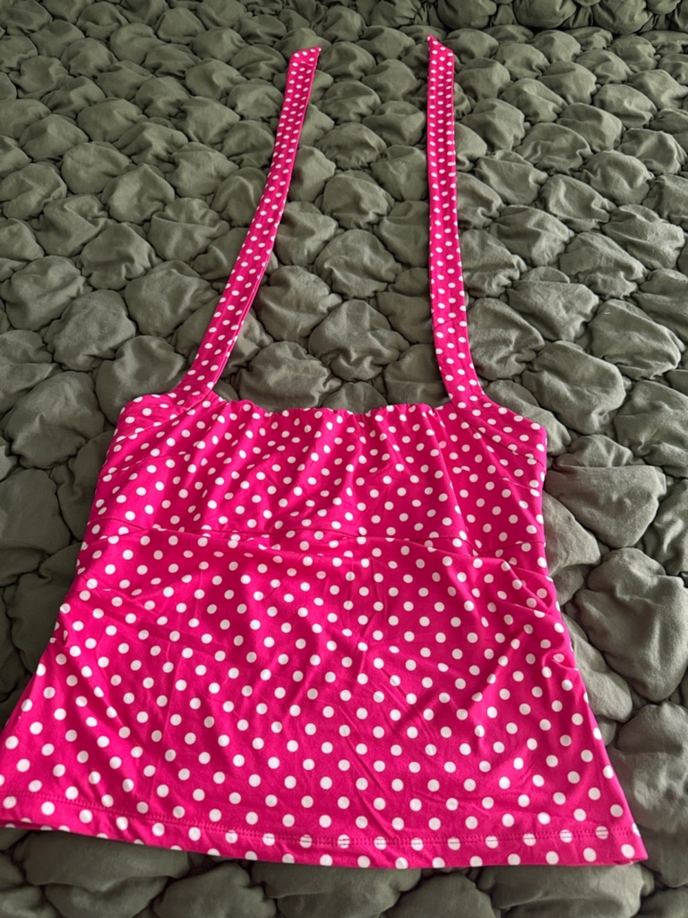 Amazon Hot Pink Polka Dot Halter Tank